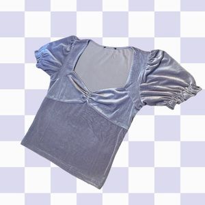 Milkmaid Bustier Velvet Sweetheart Neckline Blouse